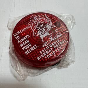 California Highway Patrol Helmet Bicycle Reflector CHP Chipper Chipmunk NOS